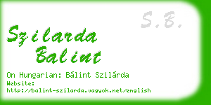 szilarda balint business card